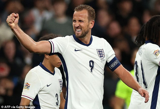 Harry Kane scored twice in his 100th international match to take his England tally to 68 goals