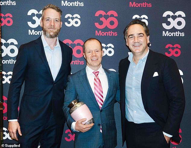 Nova star Michael 'Wippa' Wipfli (pictured with fellow 36 Months campaigners Hamish Blake and Robb Evans) says Instagram's new 'teen accounts' need to do more to protect children