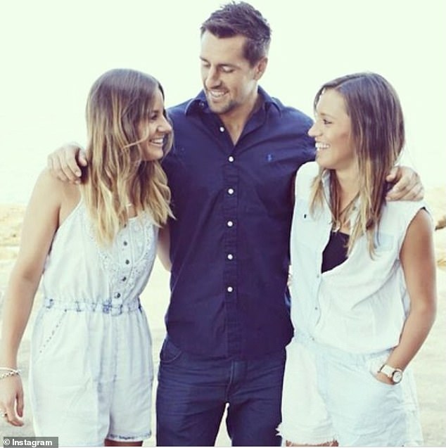 Mitchell Pearce's sister Tatum (right) also felt the boy's presence in her room