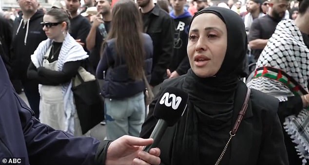 The ABC has come under fire after failing to summon pro-Palestinian protesters mourning the death of a leader of a designated terrorist organisation.