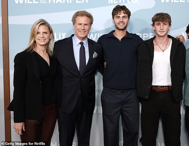 Will Ferrell made a rare move on Thursday. The Hollywood actor posed with his wife Viveca Paulin and two of their sons. They were with Mattias and Magnus