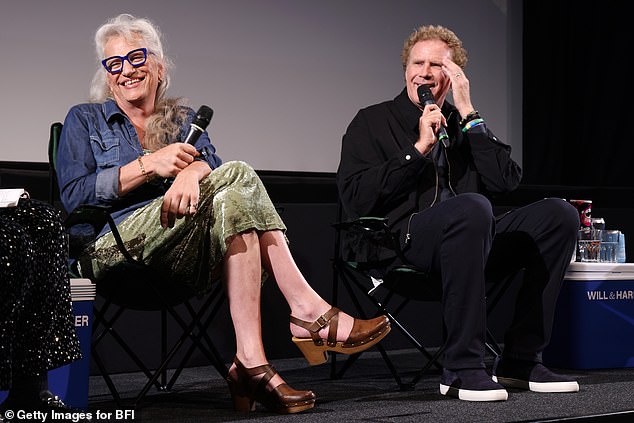 Will Ferrell, 57, felt emotional as he spoke about his best friend Harper Steele's (L) transition at an event in London on Sunday.