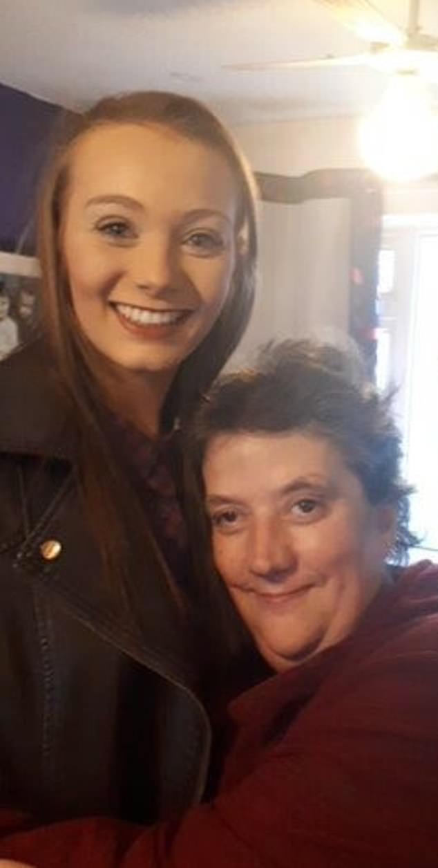 Marina Young, 49, pictured with niece Katie, was taken to Royal Preston Hospital in Lancashire with shortness of breath and a headache