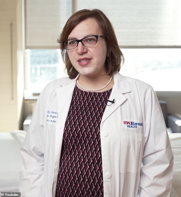 Dr. Emily Marantz, 39 (pictured in 2023), who works as an obstetrician at Jersey City Medical Center in New Jersey, has been dubbed 'America's Biggest Catfish'