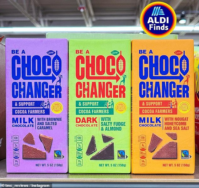 Aldi's own brand chocolate bar, called Choceur CHOCO CHANGER, will be available in stores nationwide for $3.99 each