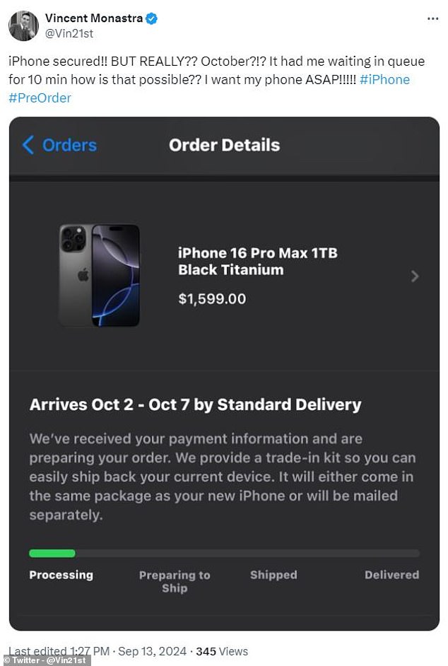 After pre-orders for the new iPhone started last Friday, Apple quietly extended delivery times by up to four weeks