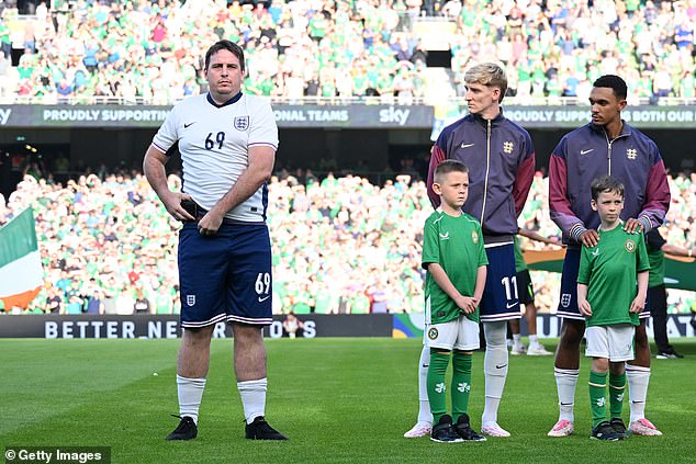 The pitch invader who crashed the photo of England's pre-match line-up ahead of Saturday's win over Ireland has released footage of the prank