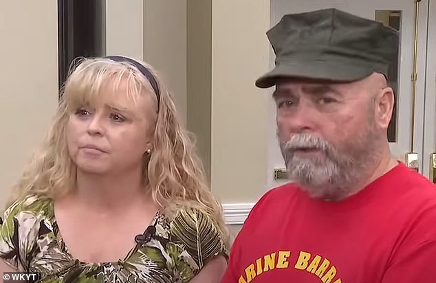 Sheila (left) and Fred McCoy (right) received a $10,000 share of their $35,000 reward for finding the remains of suspected Kentucky highway shooter Joseph Couch