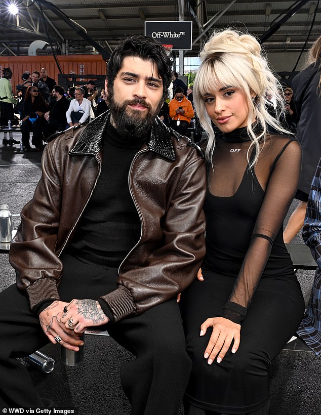 Zayn Malik was spotted hanging out with Camilla Cabello as he continued his return to the spotlight at the Off-White fashion show in New York on Saturday