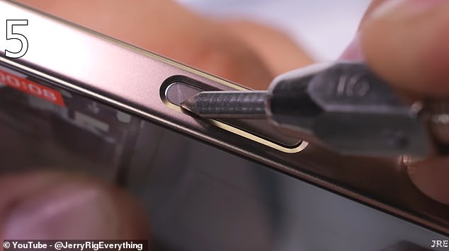 During the YouTuber’s dreaded scratch test, JerryRigEverything scratched with a variety of pointed tools, starting with the softest and working his way up to the hardest. The iPhone 16 Pro Max’s record button starts showing signs of damage at level 5