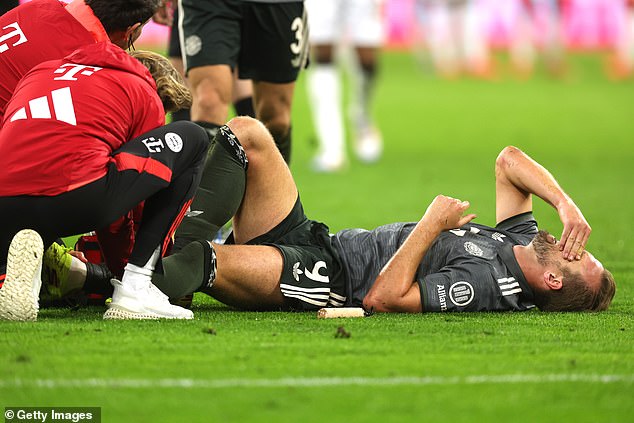 The striker suffered an ankle injury in the final stages of the 1-1 draw against Bayer Leverkusen