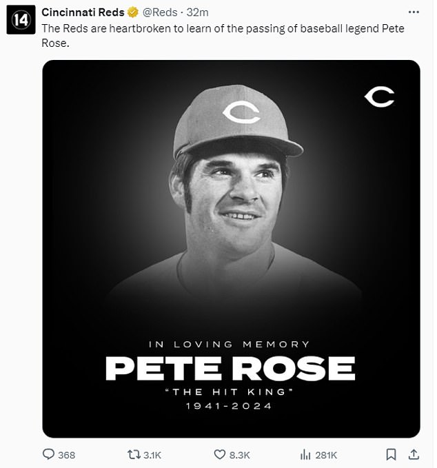 1727750791 575 Tributes pour in for MLB legend Pete Rose after baseballs