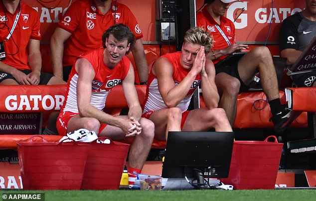 Coach John Longmire claimed Heeney suffered a stress fracture during the big game