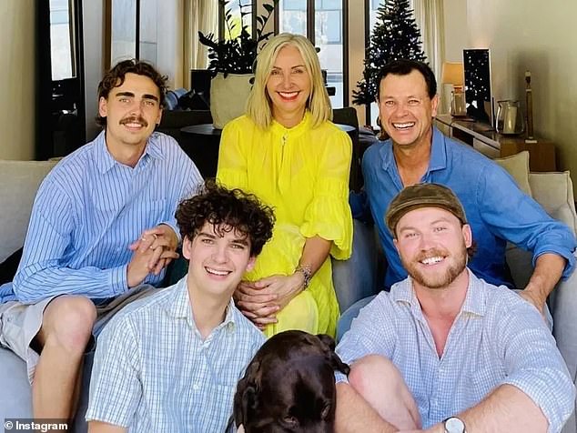 In the ten years that the family lived in the building, it has undergone extensive renovation. Mark is pictured with his wife Jayne and sons Jack, Ted and Paddy