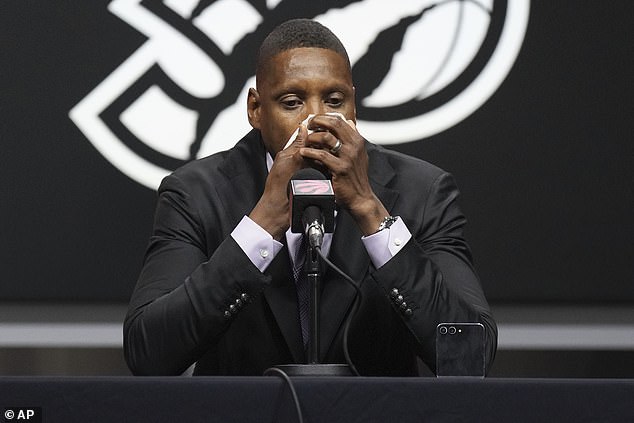 The president of the Toronto Raptors had to take a moment to compose himself as he spoke