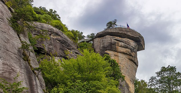 The unforgettable cliff chase featuring Daniel Day-Lewis' character was filmed on the rugged peaks of Chimney Rock and attracted film buffs and tourists alike to the area