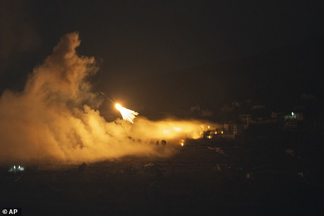 Israel bombed Lebanon from the air and on foot last night as an incursion began