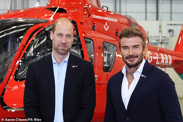 Prince William and David Beckham have been friends for a long time, although the former England player was also previously close to Prince Harry and Meghan