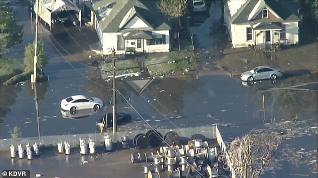 Their homes are built on what was originally a retention pond (photo: a flooded Johnstown earlier this year