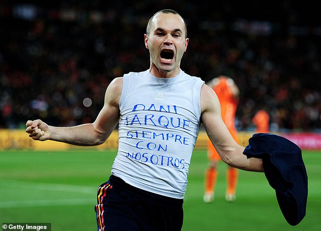 Iniesta scored the winning goal in the 2010 World Cup final against the Netherlands