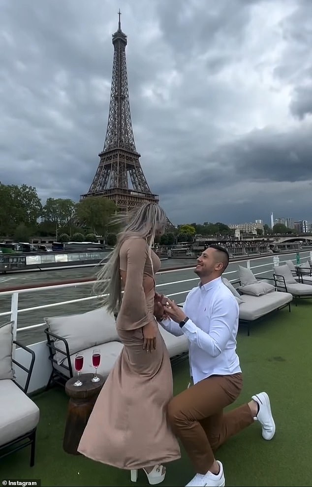 Cali, Colombian police officer Gina Pinzón, known to her 3 million Instagram followers as Alexa Narváez, got engaged in Paris in June