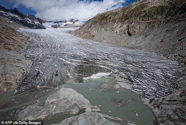 Switzerland's glaciers lost 2.4 percent of their volume last year, with sand from the Sahara speeding up summer melting. In the photo: Gletsch in the Swiss Alps, September 30, 2024