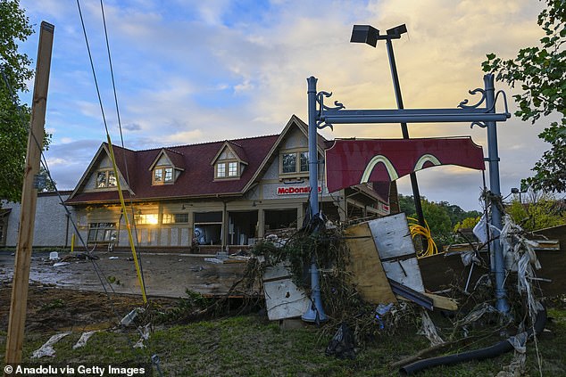 Houses and roads have been torn apart by the extreme weather