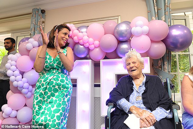 Global average life expectancy is expected to rise to approximately 78.1 years by 2050. Pictured is Ethel Caterham celebrating her 115th birthday in August