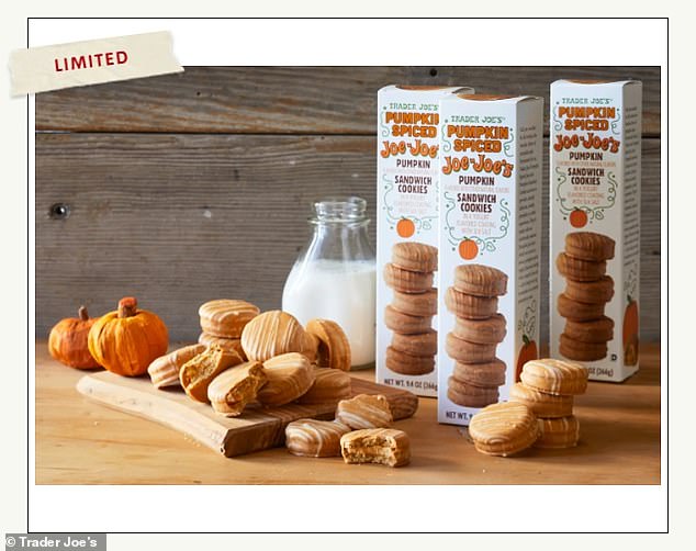 The Pumpkin Spiced Joe-Joe's Sandwich Cookies are a limited-time Trader Joe's product sold online and in-store