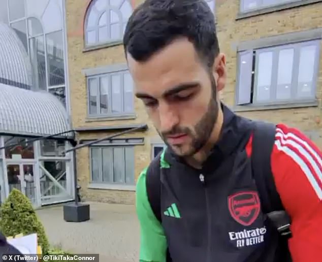 Merino was part of the Arsenal squad that attended a meeting ahead of a match against PSG