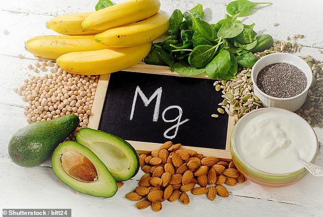 Foods high in magnesium include nuts, seeds, fish like mackerel, leafy greens, fruit, and even dark chocolate