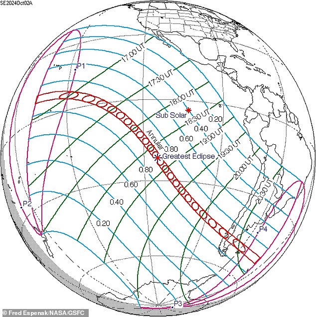 If you're in Europe, the US, Asia, Africa or Australia, you unfortunately won't have a chance to see the annular or partial solar eclipse on Wednesday (October 2).