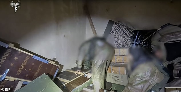 Special Forces soldiers searched a Lebanese home and discovered tunnel entrances under furniture