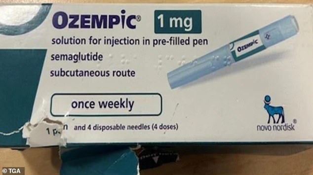 The packaging for counterfeit Ozempic pens, which scammers are producing to take advantage of the global shortage of the drug