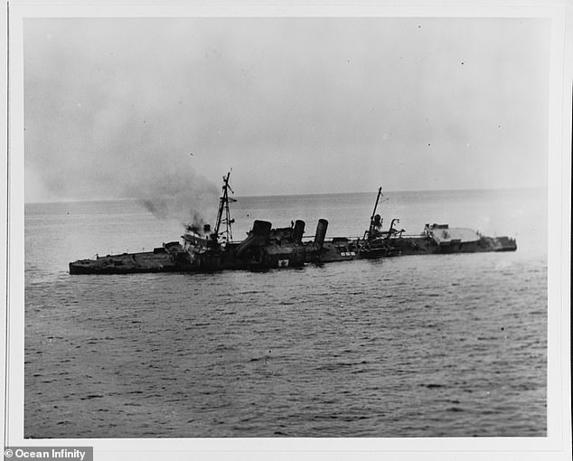 She was the lead ship of the second group against the Japanese forces and suffered several vicious night attacks