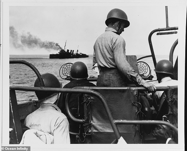 Stewart suffered damage to her torpedo racks and galley, as well as a bulkhead below the waterline which flooded the engine room while she was still in operation.