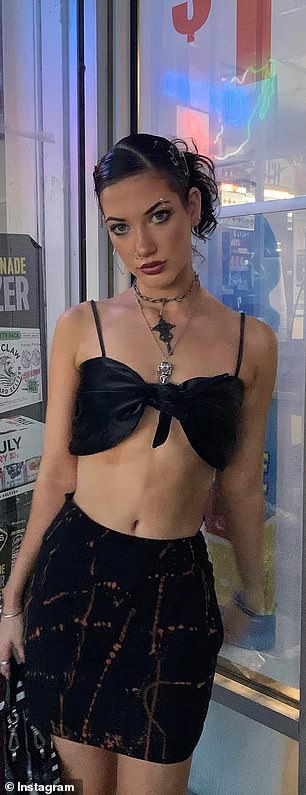 Georgia Osborn has danced for several famous acts and usually has a goth look