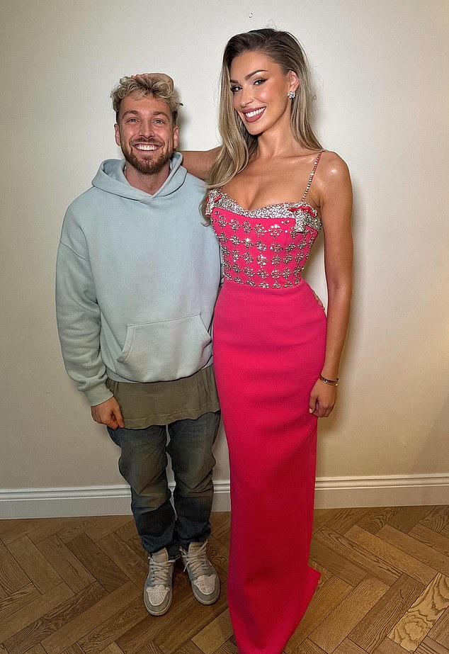 In another photo, Sam posed with his girlfriend Zara for a few photos, in which she towered over him