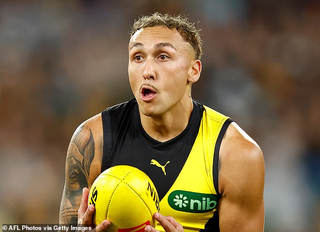 Shai Bolton (pictured) has also told the Tigers he wants a trade to WA, but in order to publicly name a preferred destination, the 25-year-old has been linked with Fremantle