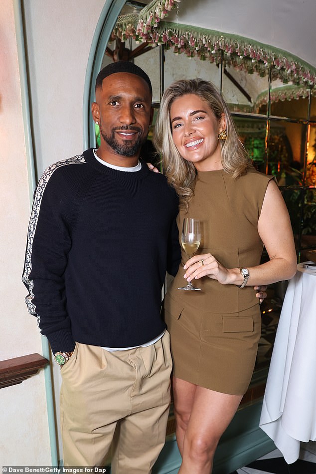 Former England striker Jermain Defoe (pictured with Alisha Lemay) laments what he sees as society's tendency to rush to judgment about public figures