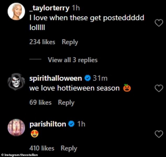 Retailer Spirit Halloween's Instagram account also read: 