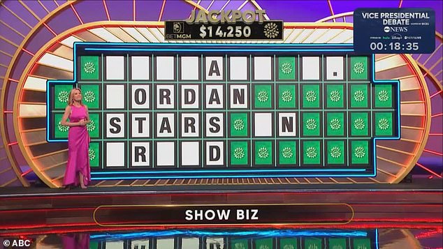 Rasheda took part in the Wheel of Fortune: BetMGM Big Winners Tournament episode on Tuesday along with fellow contestants Teresa and Derrick