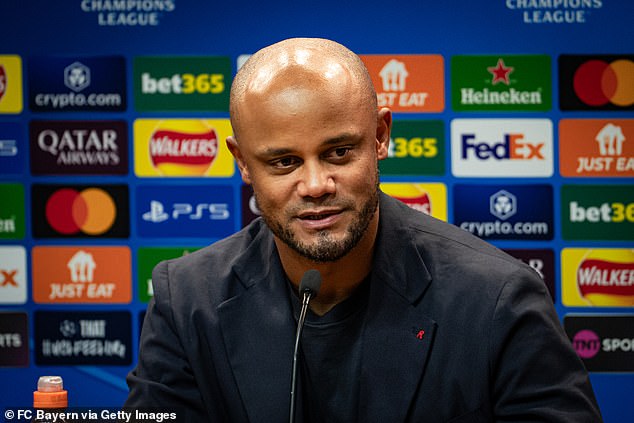 Bayern Munich boss Vincent Kompany claimed the striker had trained well on Tuesday