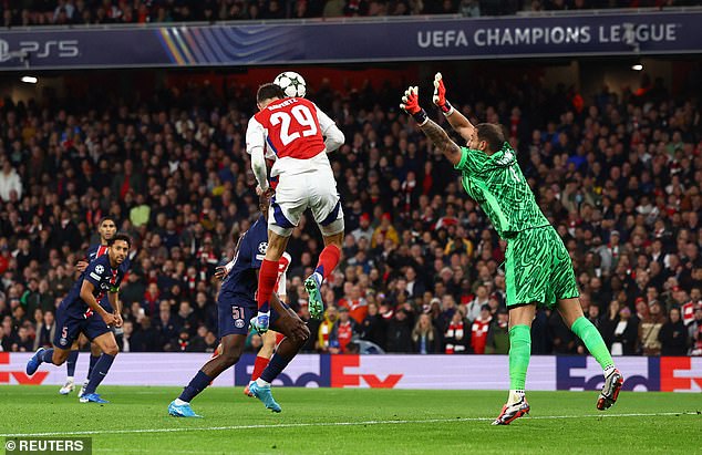 Kai Havertz beat Donnarumma with a cross and scored the first before Bukayo Saka got the second