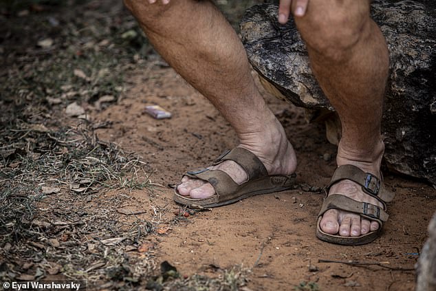 About his shoes, which have gone viral in Israel, Lev said: 'I wear these sandals all the time'