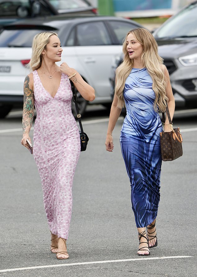 The Married at First Sight bride seemed in good spirits as she walked to the venue with a friend by her side