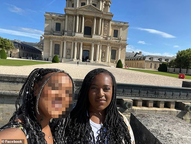 The sisters happily posed for photos together on a riverboat, in front of the Eiffel Tower and next to Les Invalides in Paris