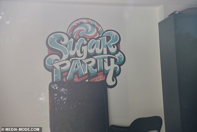 The brothers' Sugar Party logo was on display at the makeshift biscuit shop in North Bondi