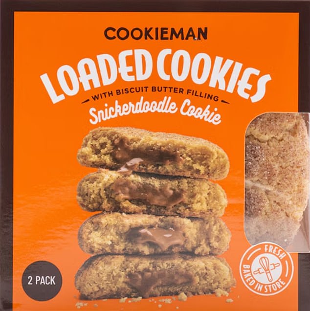 The Loaded Cookie variants (pictured) are available in packs of two for $5.50 at Woolworths