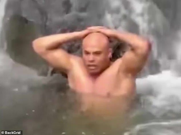 Abdelaziz tries to catch his breath after almost drowning in Hawaii